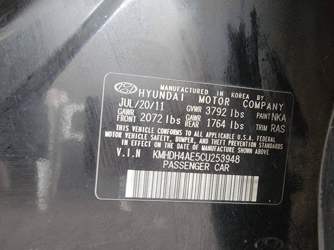 2012 HYUNDAI ELANTRA — 122856 Miles — Lot 49418964 — Souq - Marhaba Auctions Used Cars - Image 10
