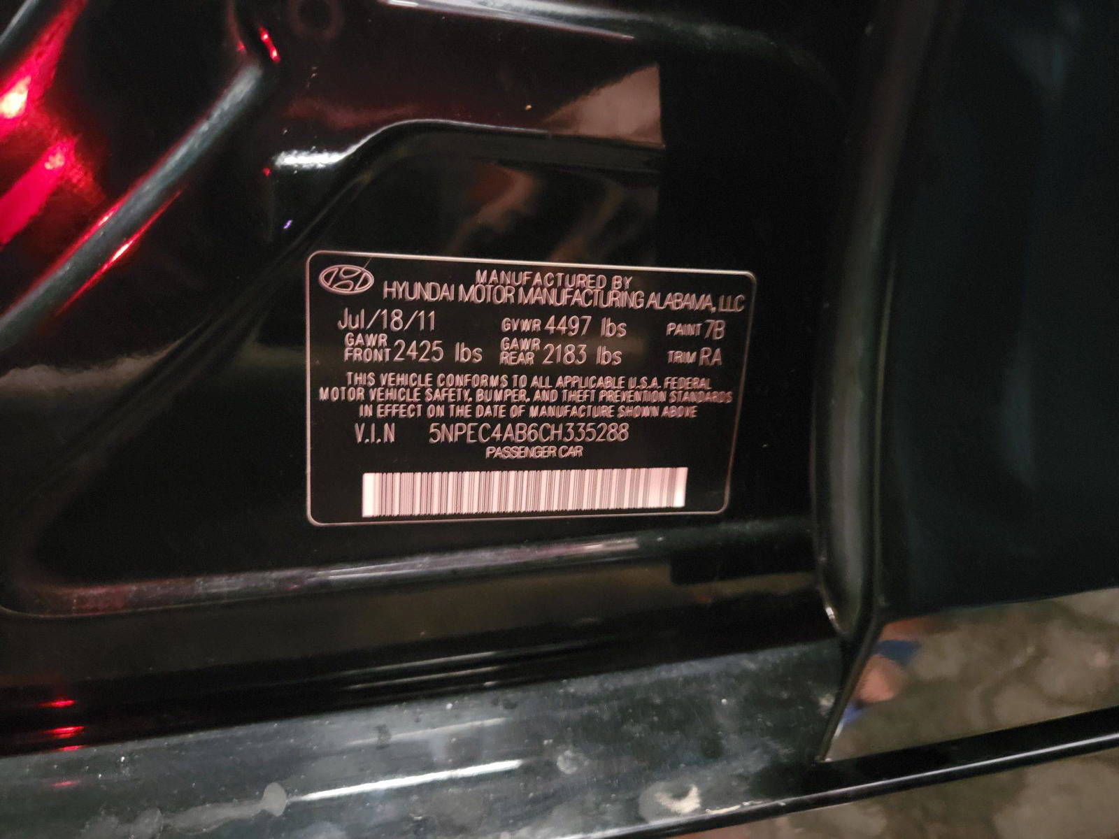 2012 HYUNDAI SONATA — 216186 Miles — Lot H335288 — Main - Marhaba Auctions Used Cars - Image 10