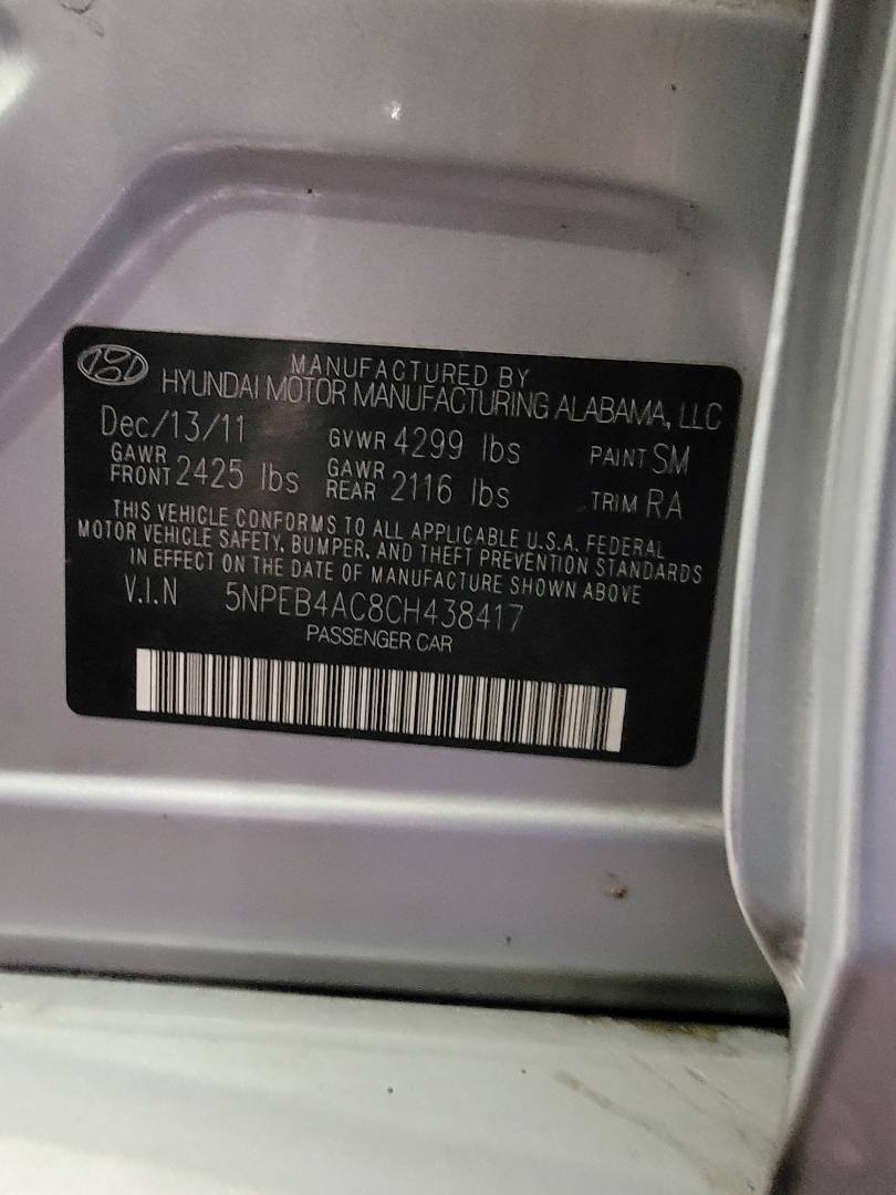 2012 HYUNDAI SONATA — 162664 Miles — Lot 38417 — Main - Marhaba Auctions Used Cars - Image 10