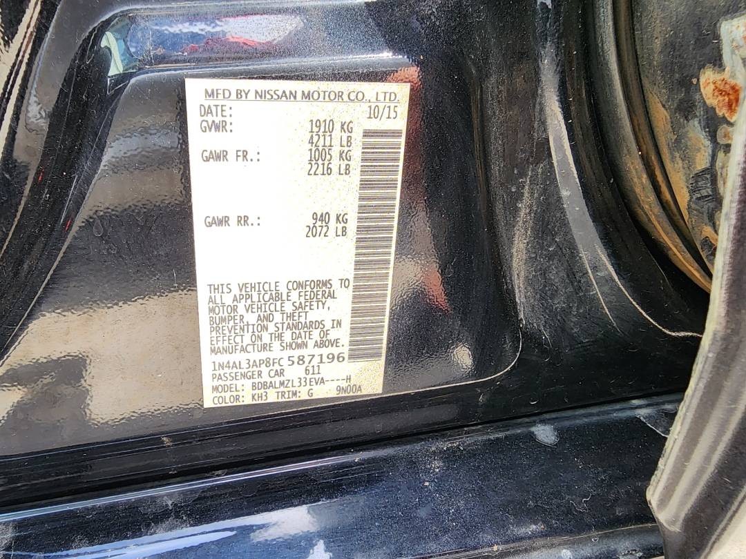 2015 NISSAN ALTIMA — 180016 Miles — Lot 80128583 - Marhaba Auctions Used Cars - Image 5