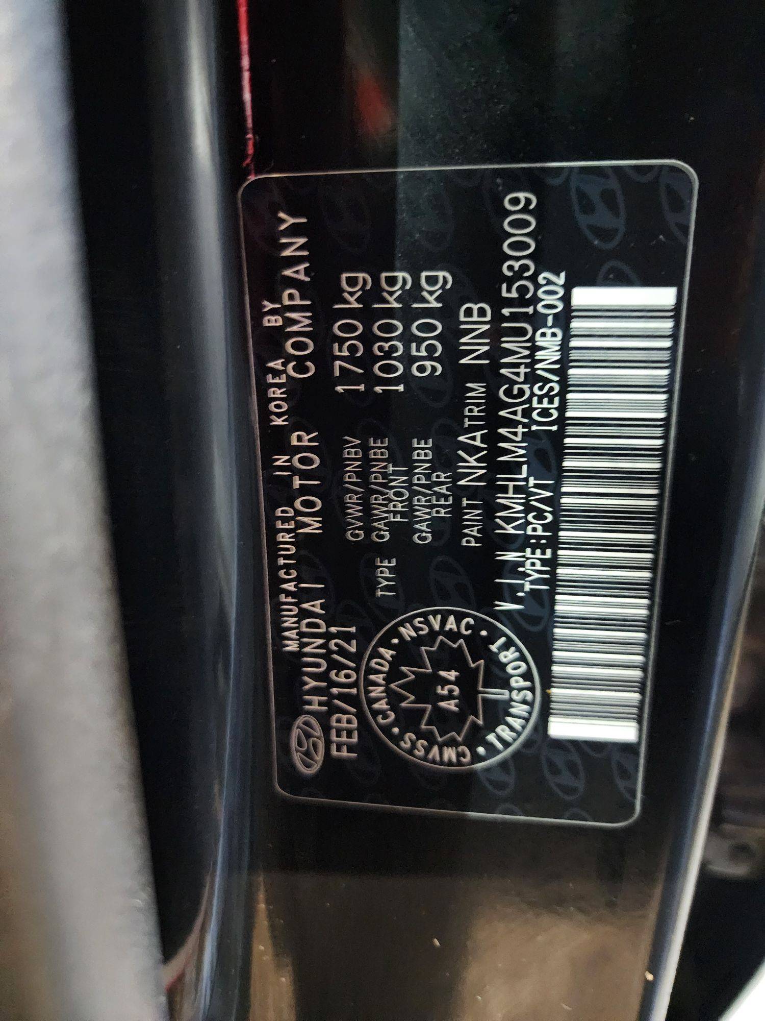 2021 HYUNDAI ELANTRA — 108349 KM — Lot 12134688 — Souq - Marhaba Auctions Used Cars - Image 10