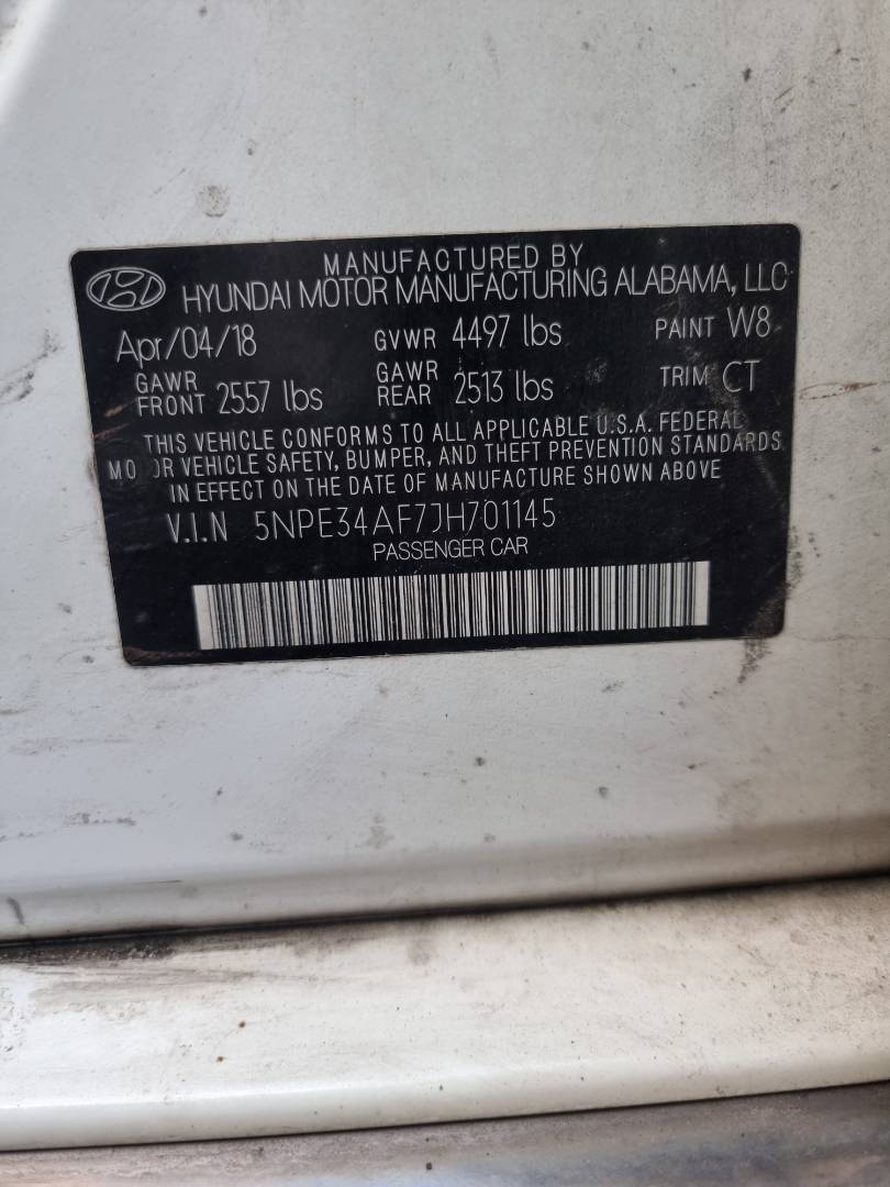 HYUNDAI SONATA SPORT 2018 - Marhaba Auction Used Cars - Image 9