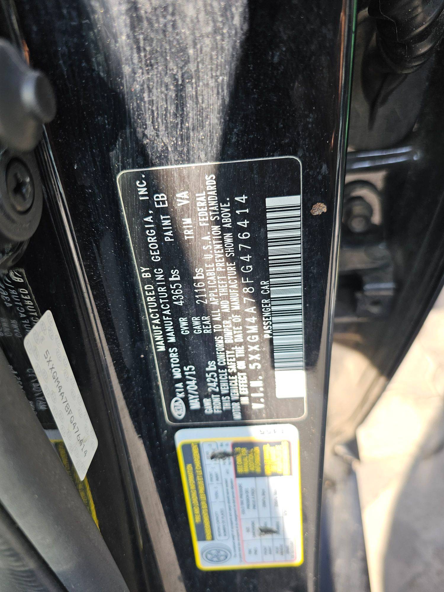 KIA OPTIMA 2015 - Marhaba Auction Used Cars - Image 9