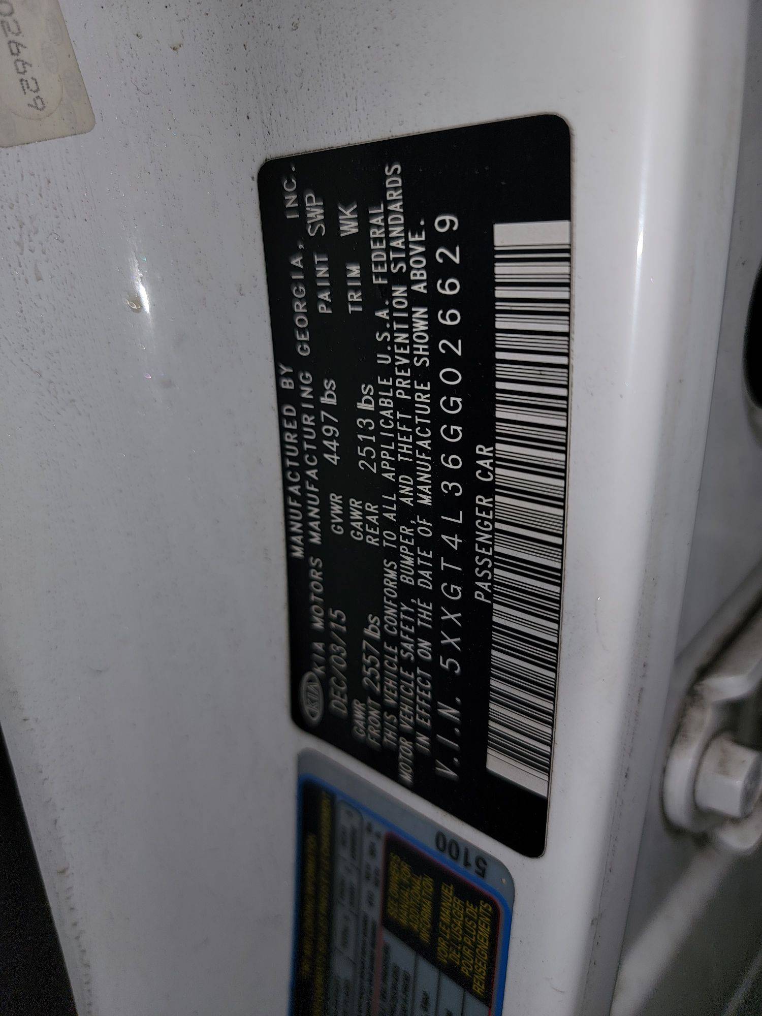 KIA OPTIMA 2016 - Marhaba Auction Used Cars - Image 9