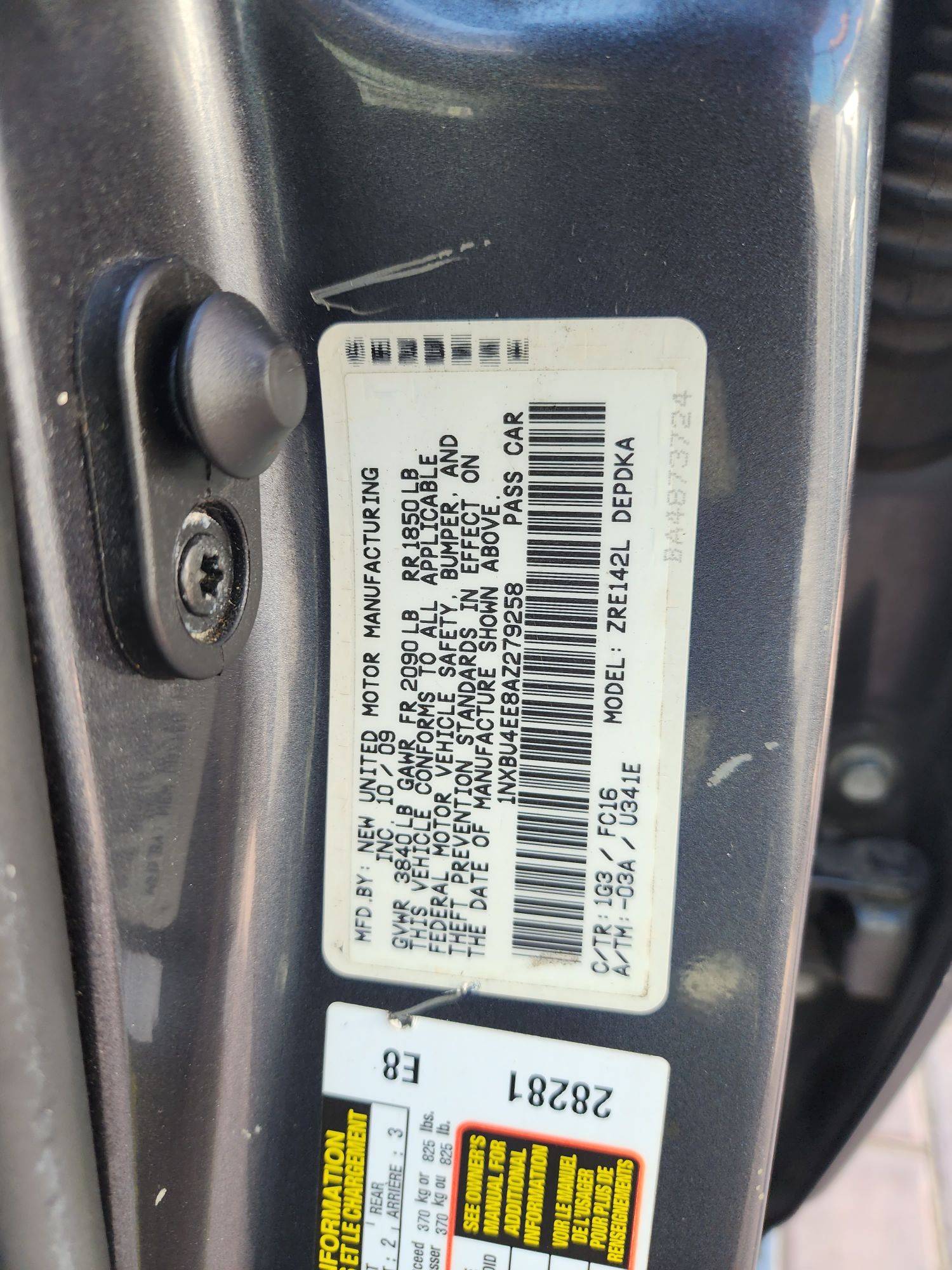 2010 TOYOTA COROLLA — 157248 Miles — Lot 74221223 - Marhaba Auctions Used Cars - Image 8