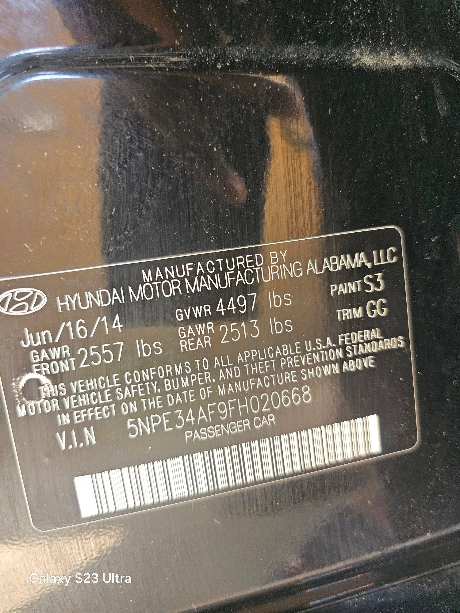2015 HYUNDAI SONATA — 187974 Miles — Lot 9FH020668 — Main - Marhaba Auctions Used Cars - Image 11