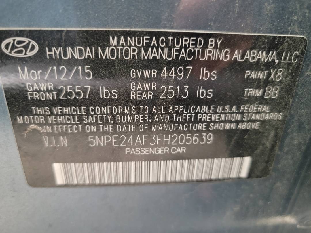 2015 HYUNDAI SONATA — 82927 Miles — Lot 205639 - Marhaba Auctions Used Cars - Image 7