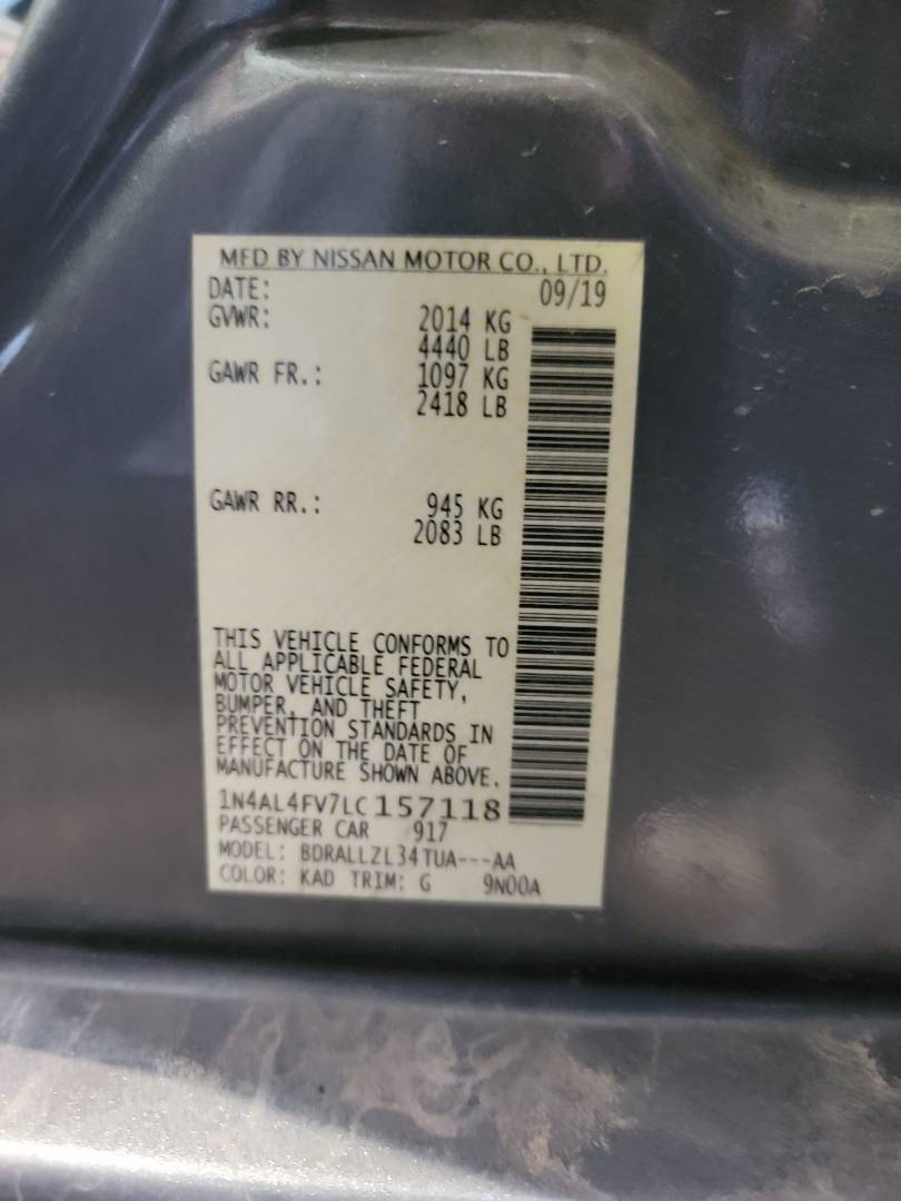 2020 NISSAN ALTIMA — 147400 Miles — Lot C157118 — Main - Marhaba Auctions Used Cars - Image 10