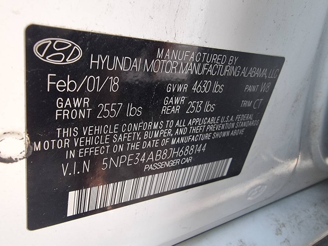 2018 HYUNDAI SONATA — 122904 Miles — Lot 688144 — Main - Marhaba Auctions Used Cars - Image 12
