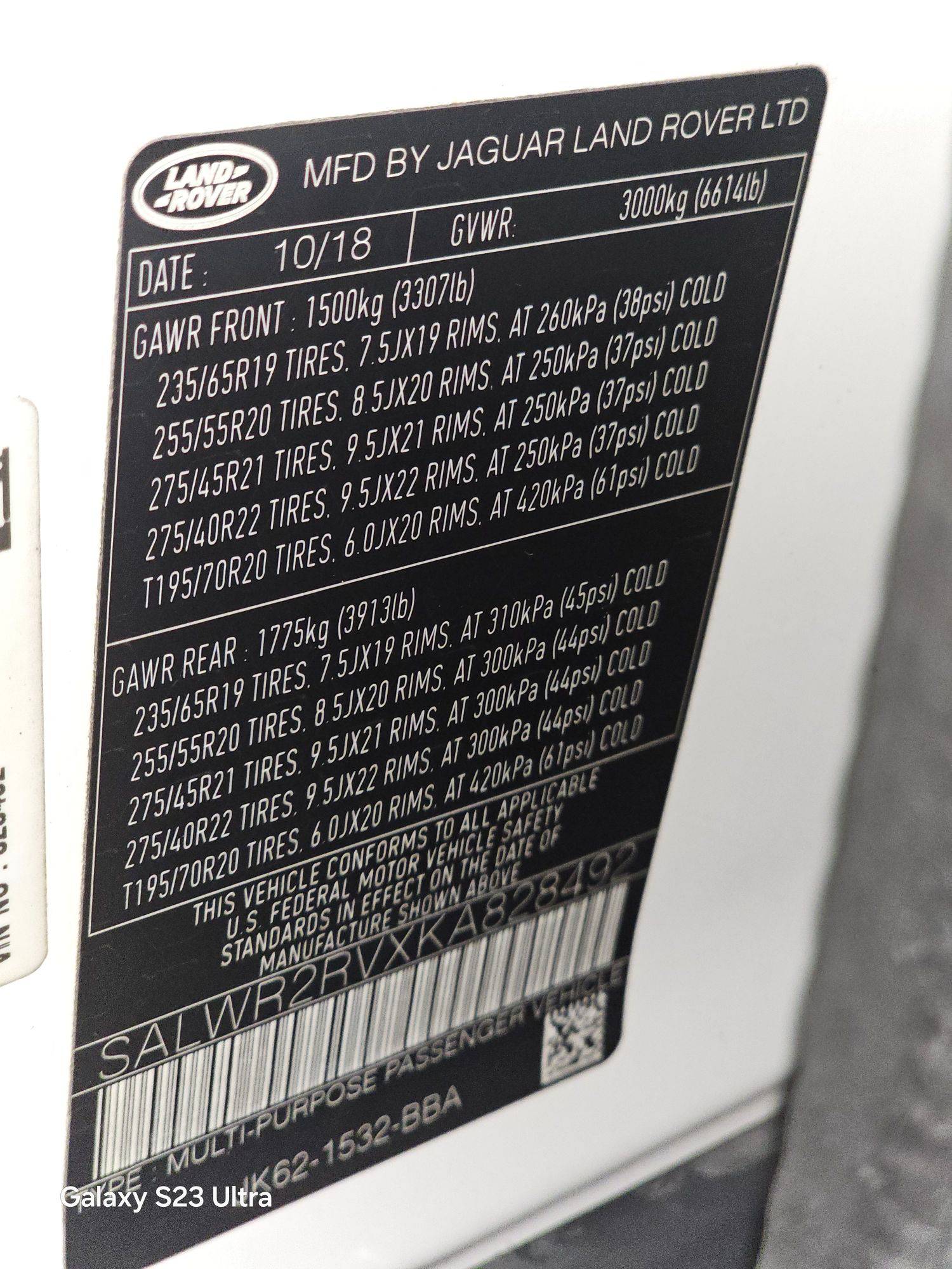 LAND ROVER RANGE ROVER 2019 - Marhaba Auction Used Cars - Image 10