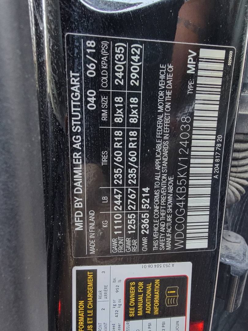 2019 MERCEDES BENZ GLC-300 — 60655 Miles — Lot KV124038 — Main - Marhaba Auctions Used Cars - Image 8