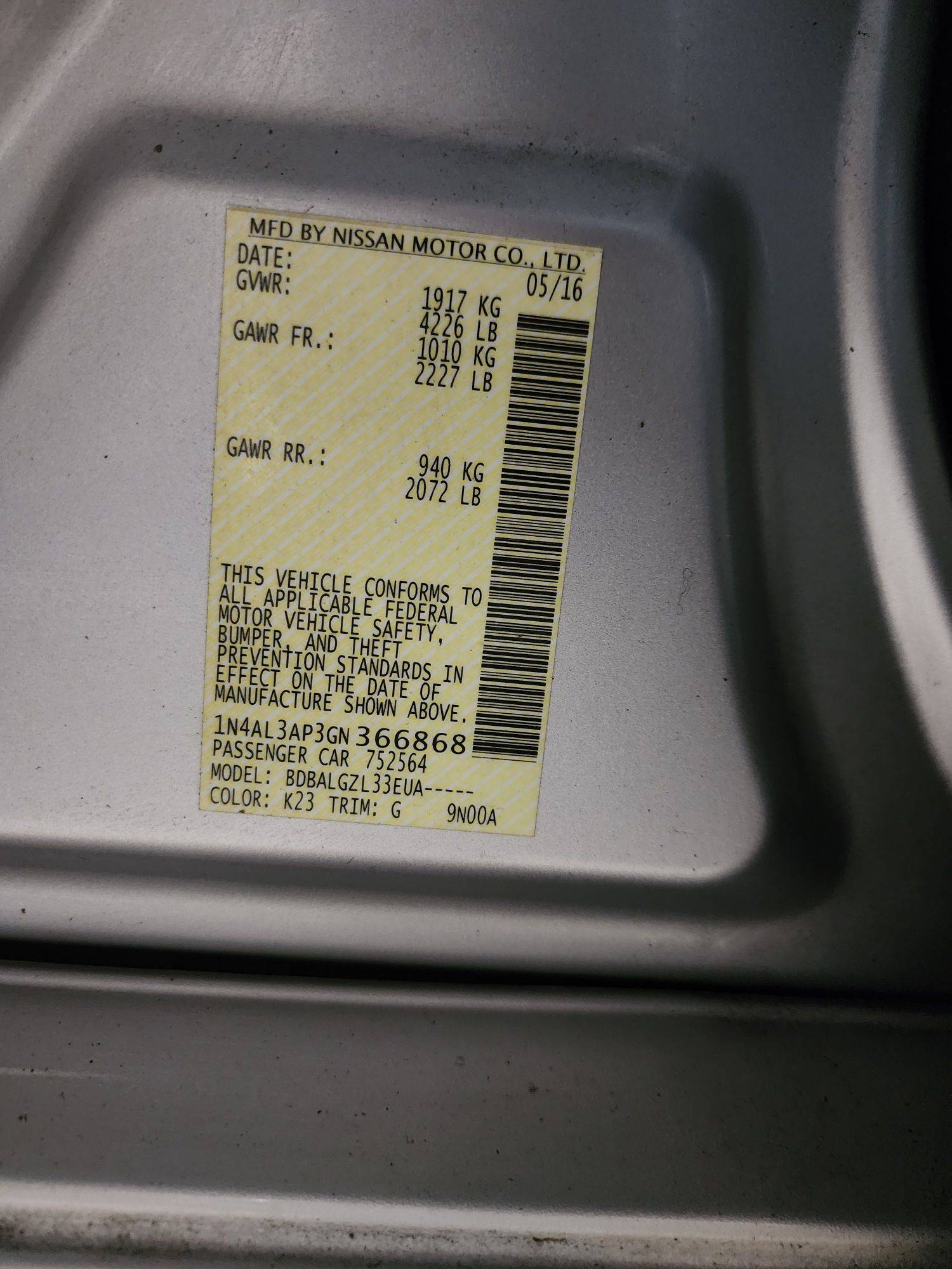 NISSAN ALTIMA 2016 - Marhaba Auction Used Cars - Image 10