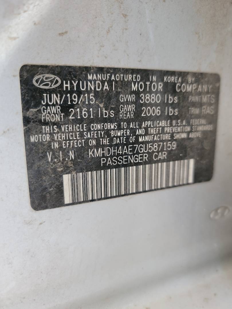 2016 HYUNDAI ELANTRA — 153443 Miles — Lot 78880393 - Marhaba Auctions Used Cars - Image 8