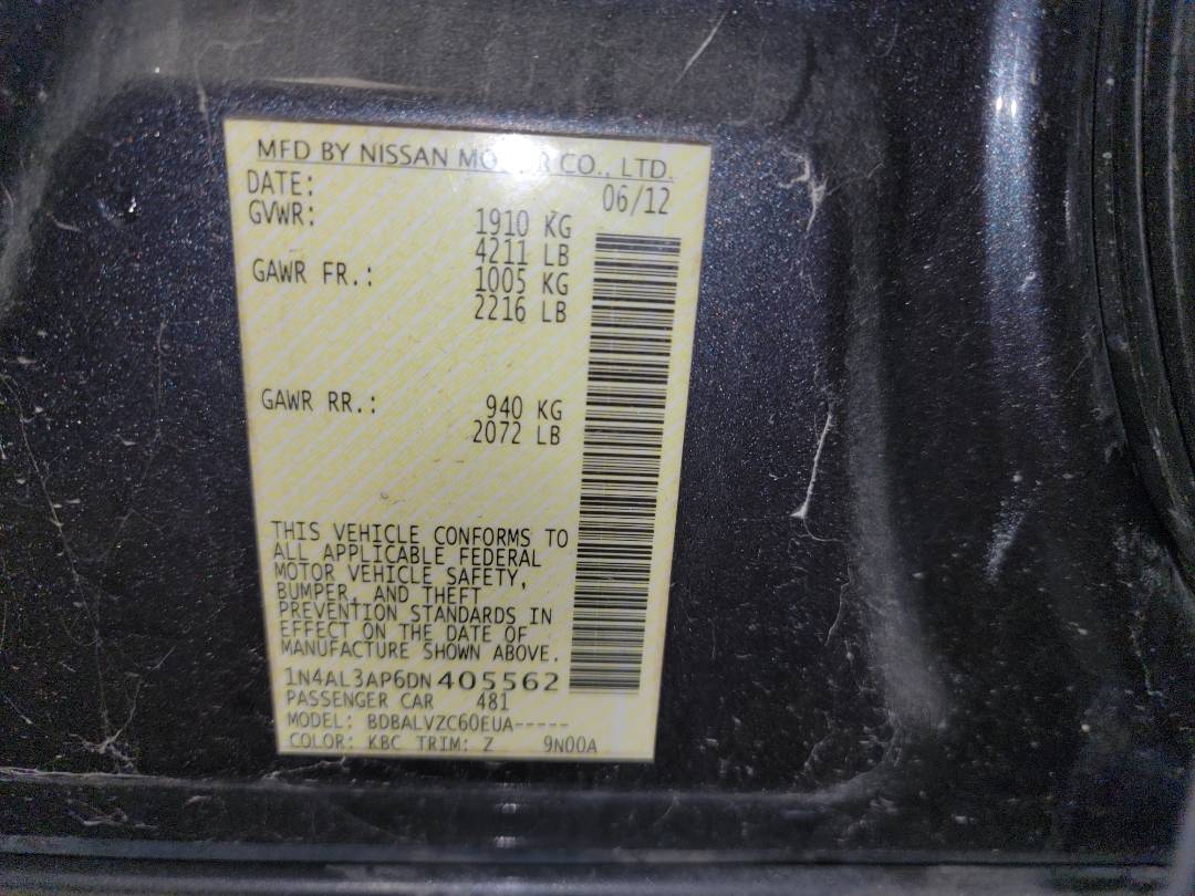 2013 NISSAN ALTIMA — 147301 Miles — Lot 57071943 - Marhaba Auctions Used Cars - Image 9