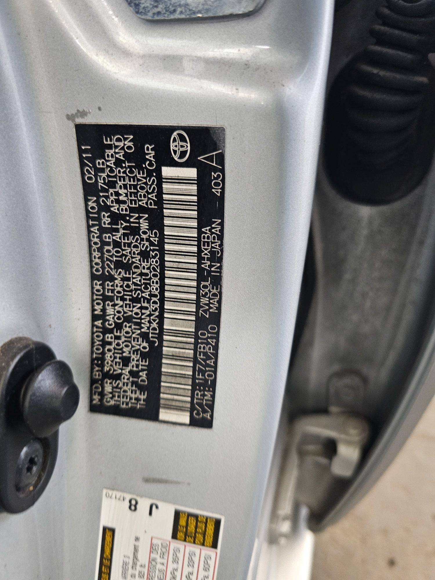 2011 TOYOTA PRIUS — 137843 Miles — Lot B0283145 — Main - Marhaba Auctions Used Cars - Image 9