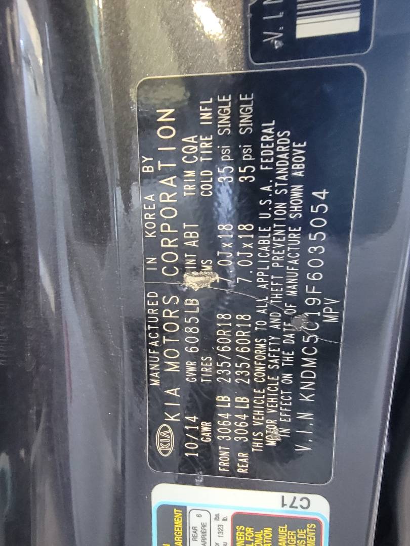 2015 KIA SEDONA — 167404 Miles — Lot 6035054 — Main - Marhaba Auctions Used Cars - Image 10