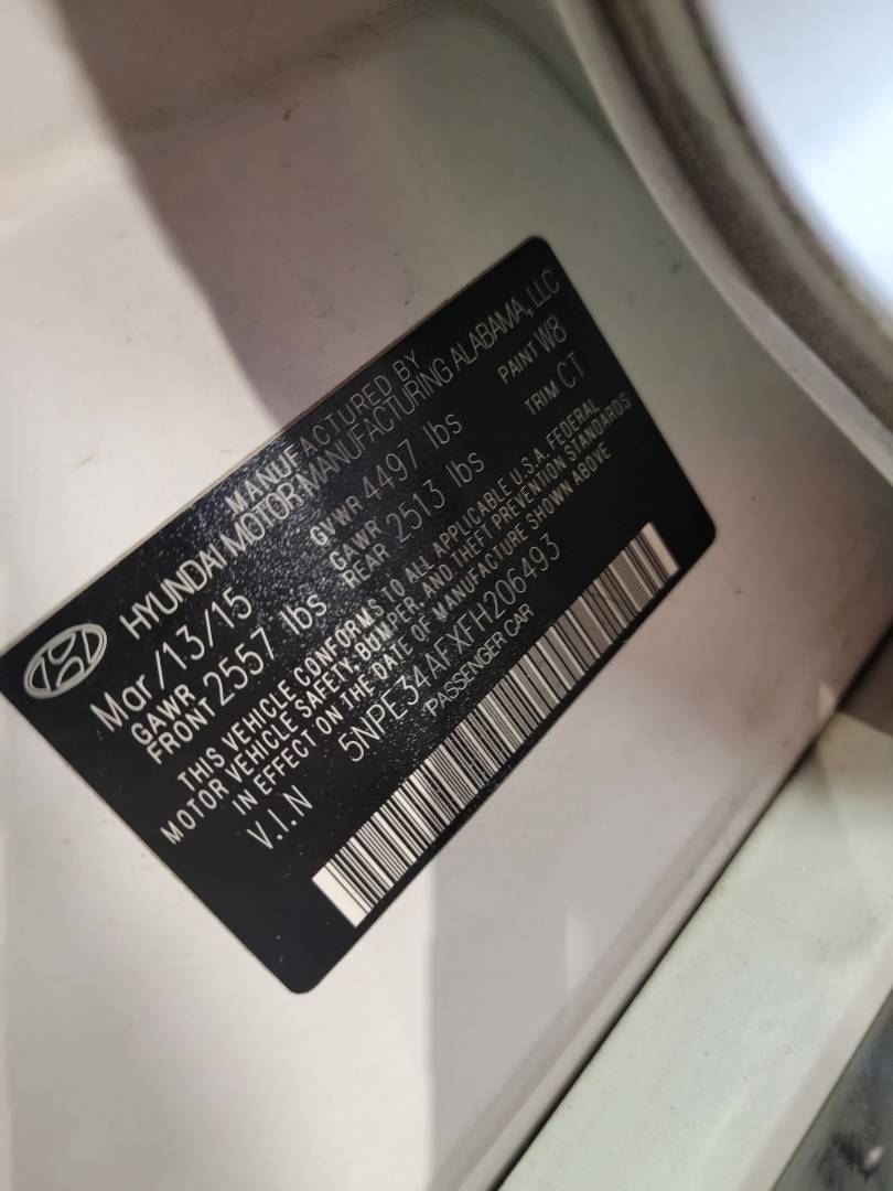 2015 HYUNDAI SONATA — 169687 Miles — Lot FH206493 — Main - Marhaba Auctions Used Cars - Image 8