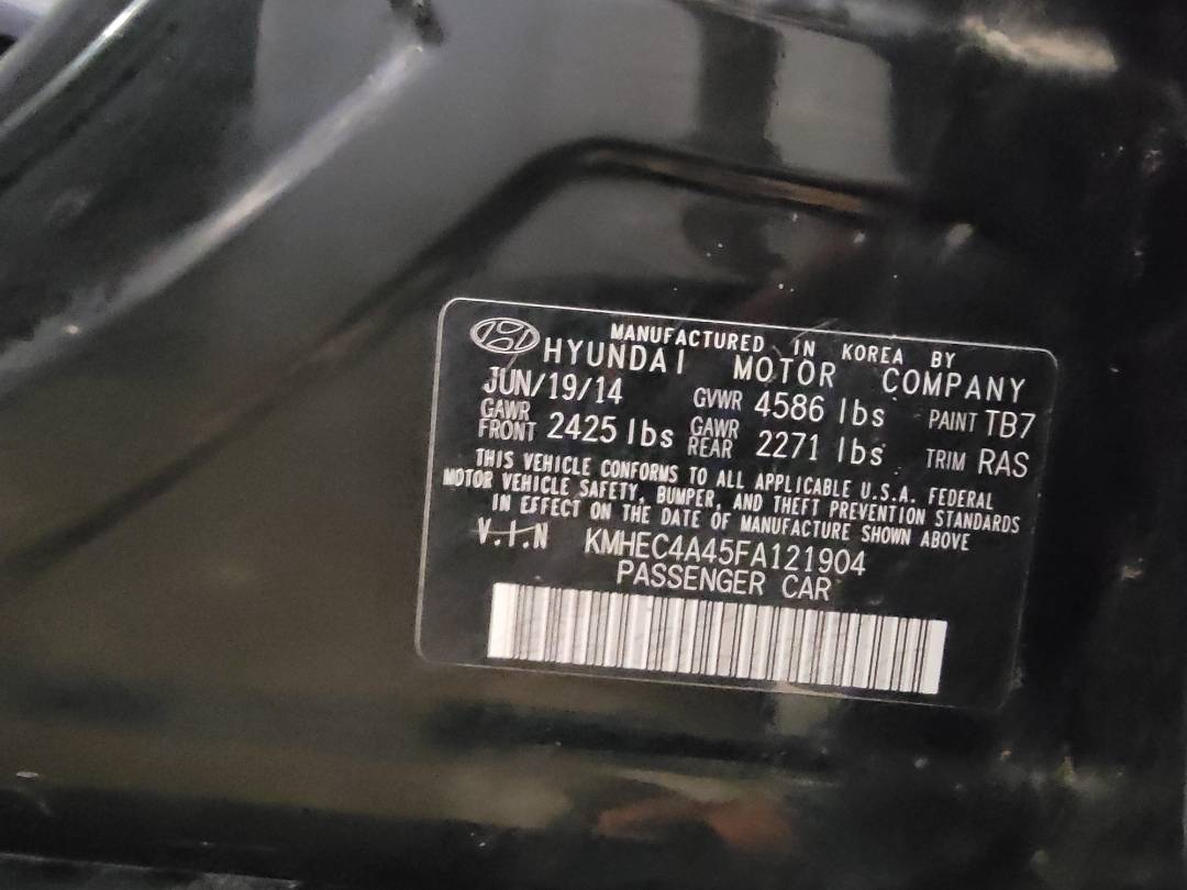 2015 HYUNDAI SONATA — 92610 Miles — Lot 57341594 — Main - Marhaba Auctions Used Cars - Image 9