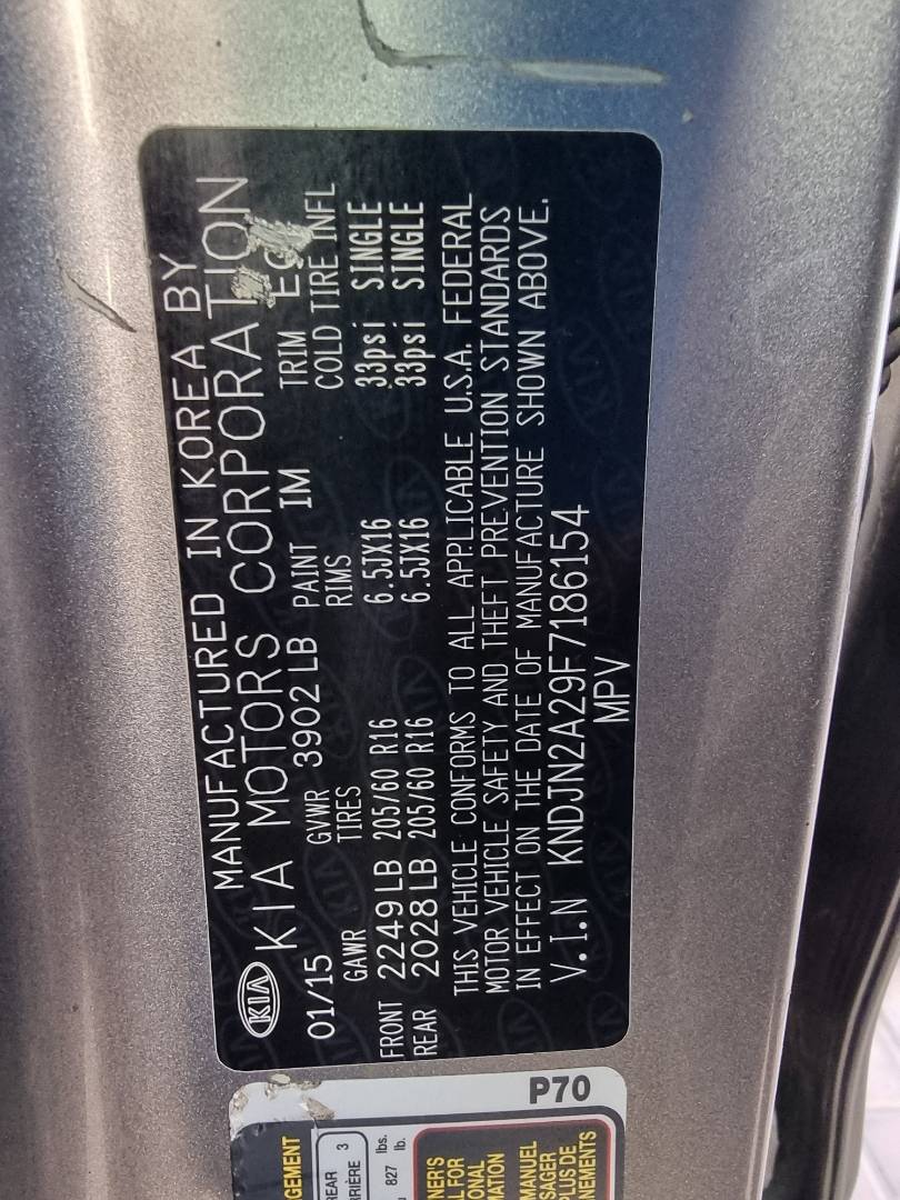 2015 KIA SOUL — 182787 Miles — Lot 1235487 — Ind. 12 - Marhaba Auctions Used Cars - Image 9