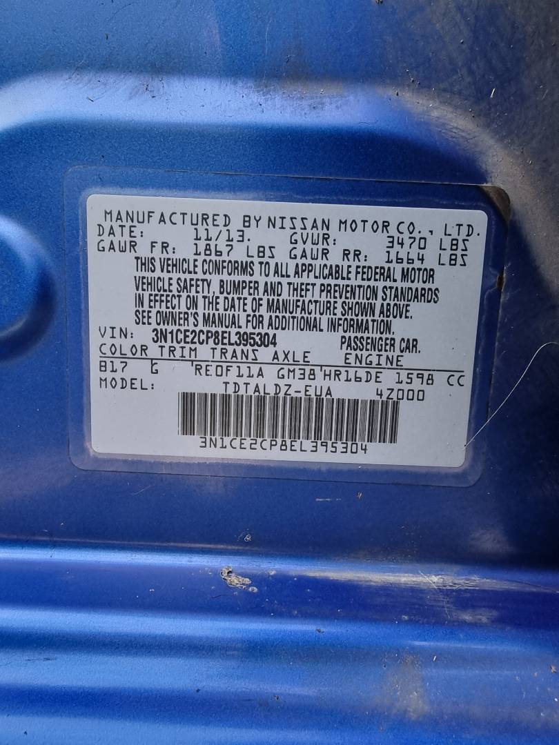 2014 NISSAN VERSA NOTE — 208969 Miles — Lot 125487 — Ind. 12 - Marhaba Auctions Used Cars - Image 9
