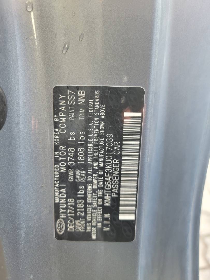 2019 HYUNDAI VELOSTER — 102572 Miles — Lot U017039 — Main - Marhaba Auctions Used Cars - Image 8
