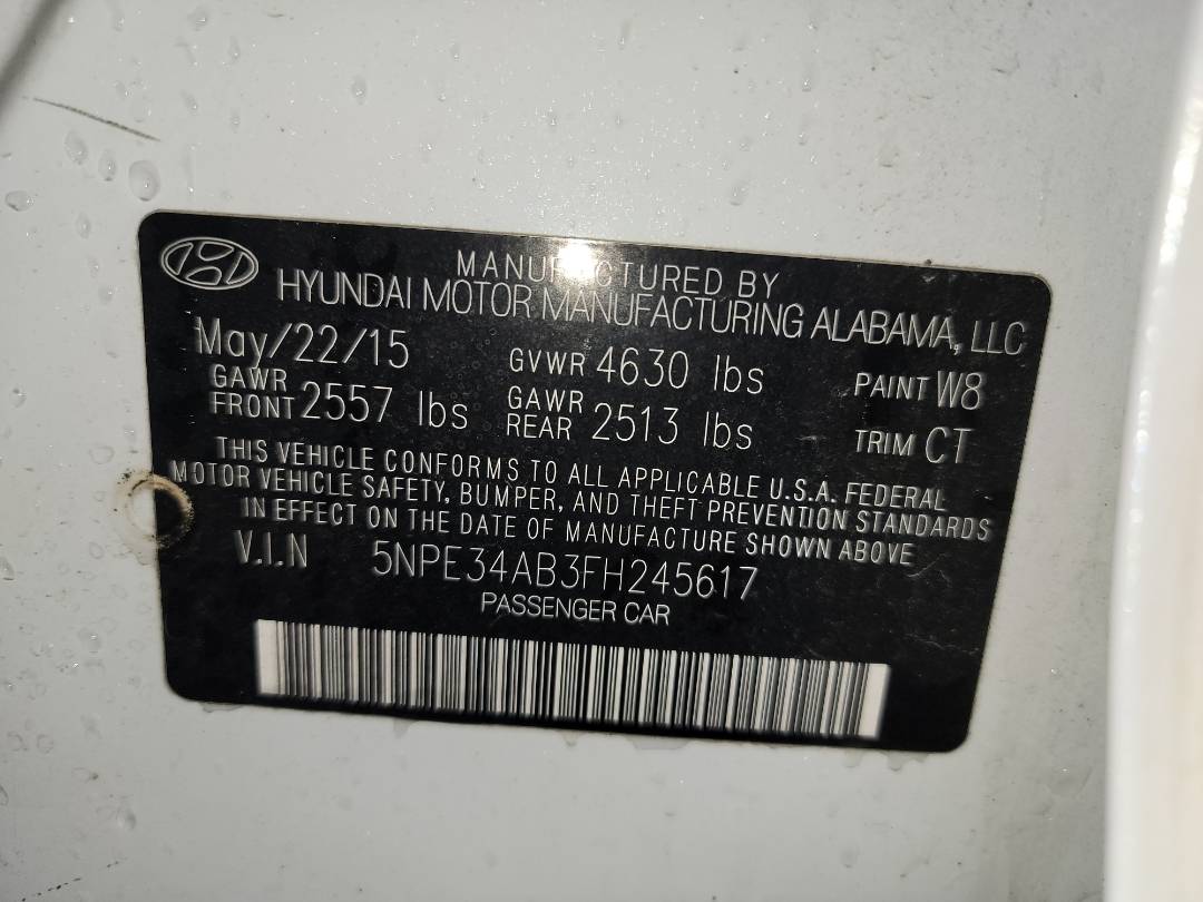 2015 HYUNDAI SONATA — 168146 Miles — Lot 60925183 - Marhaba Auctions Used Cars - Image 8