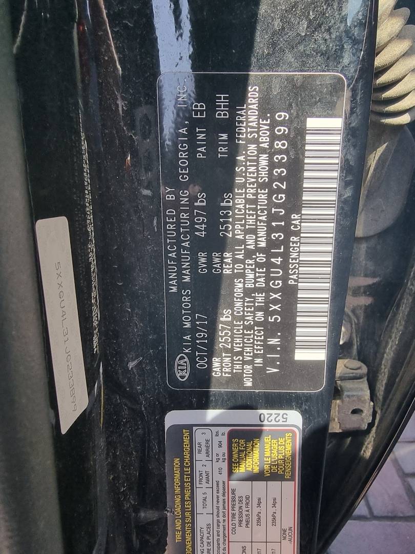 KIA OPTIMA 2018 - Marhaba Auction Used Cars - Image 8