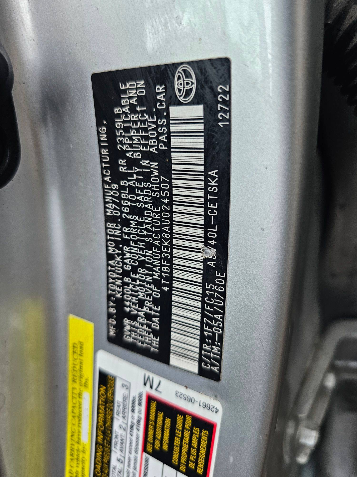 TOYOTA CAMRY 2010 - Marhaba Auction Used Cars - Image 10