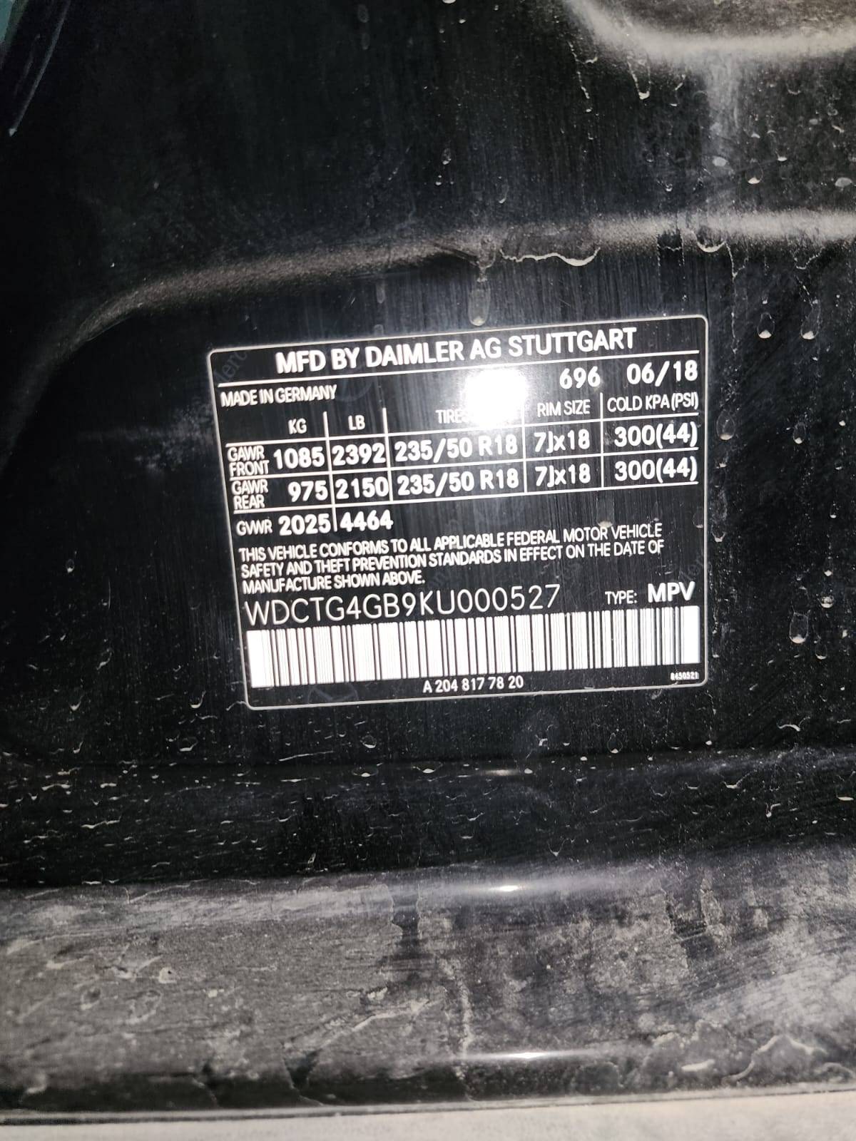 2019 MERCEDES BENZ GLA-250 — 111333 Miles — Lot 000527 - Marhaba Auctions Used Cars - Image 11
