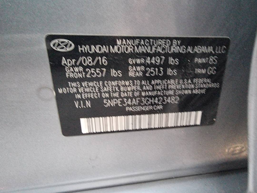 HYUNDAI SONATA SPORT 2016 - Marhaba Auction Used Cars - Image 9