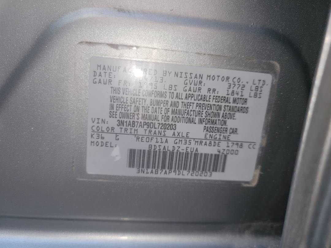 2013 NISSAN SENTRA — 129714 Miles — Lot 77919103 - Marhaba Auctions Used Cars - Image 9