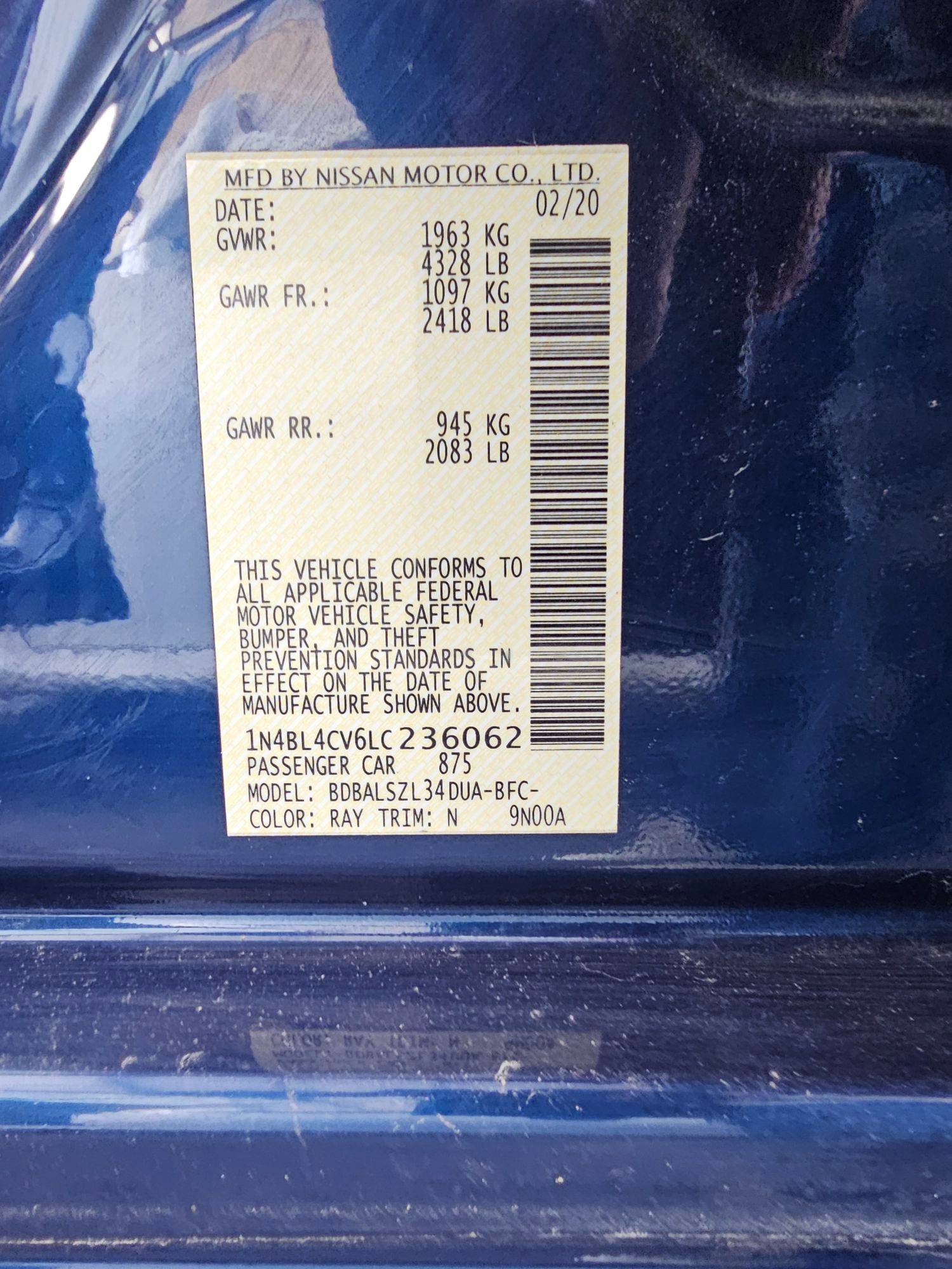 NISSAN ALTIMA 2020 - Marhaba Auction Used Cars - Image 9
