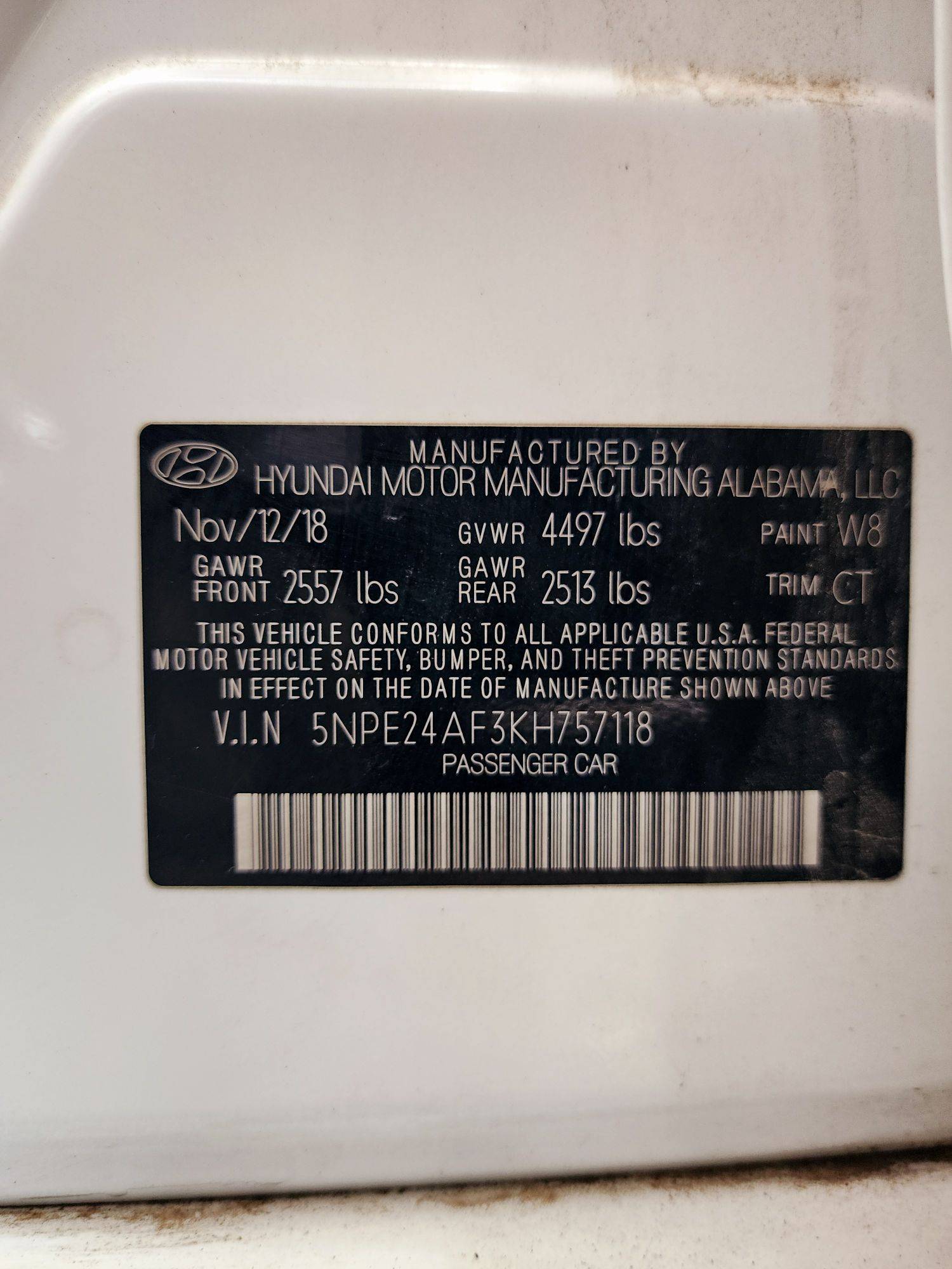 2019 HYUNDAI SONATA — 48807 Miles — Lot KH757118 — Souq - Marhaba Auctions Used Cars - Image 9