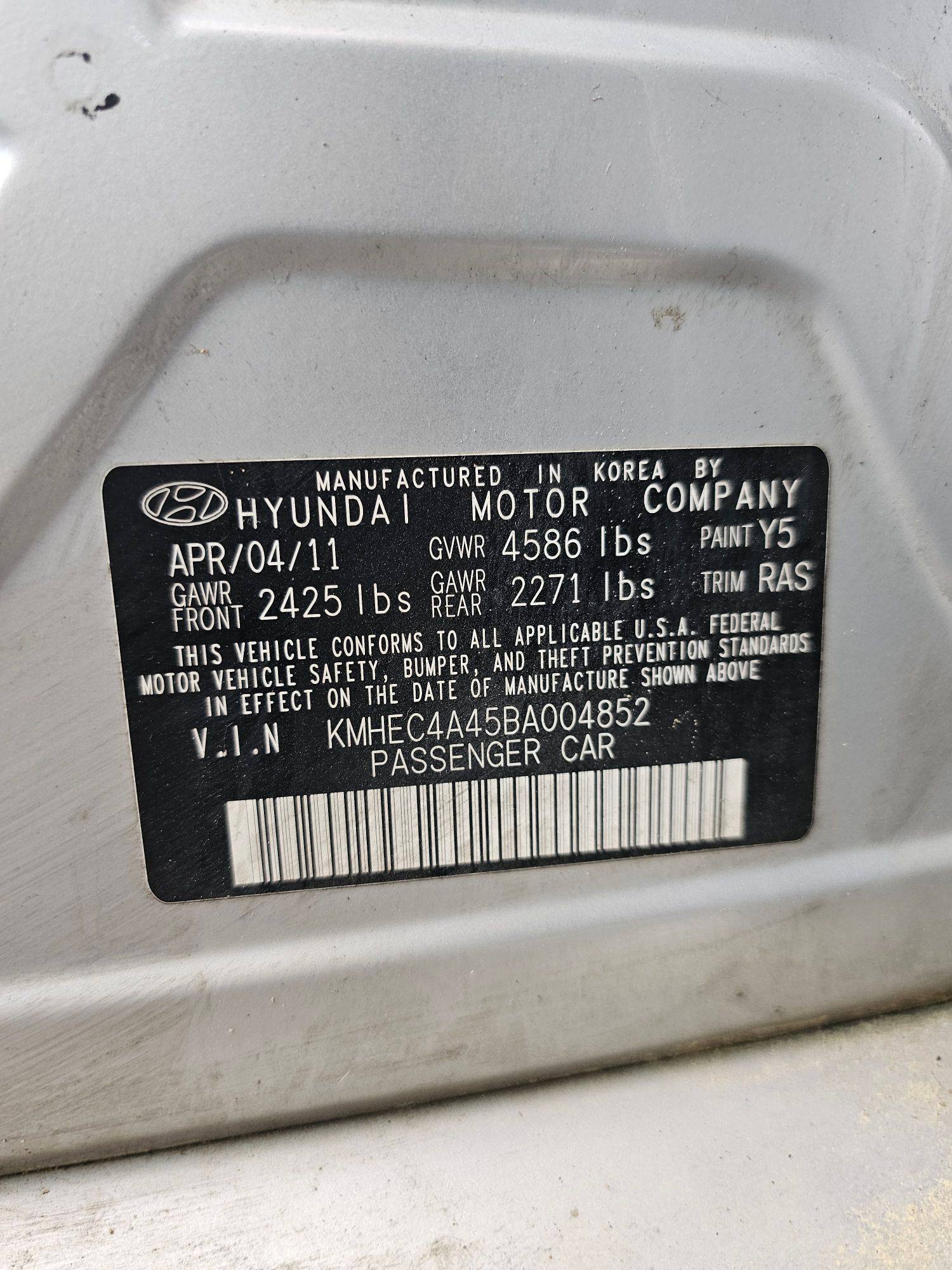 HYUNDAI SONATA 2011 - Marhaba Auction Used Cars - Image 9