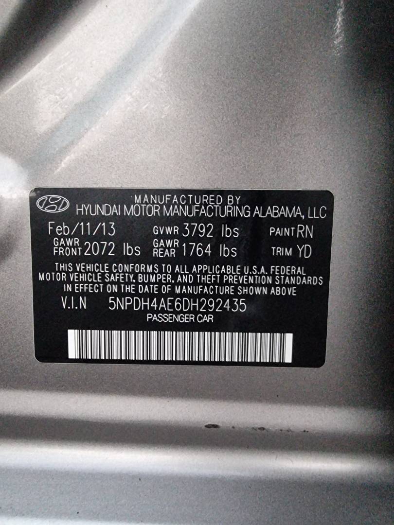 2013 HYUNDAI ELANTRA — 188907 Miles — Lot 124587 — Souq - Marhaba Auctions Used Cars - Image 10