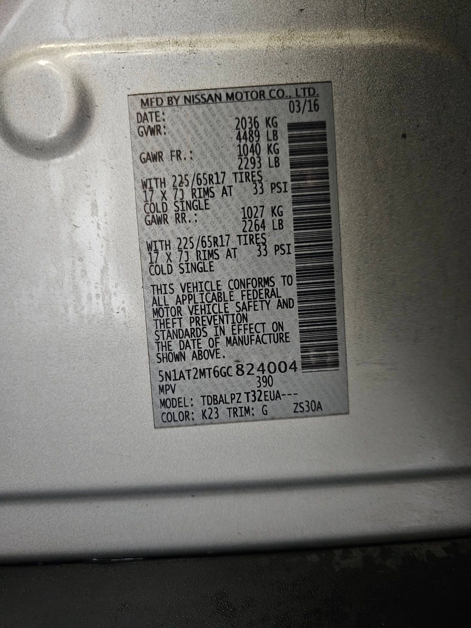 NISSAN ROGUE 2016 - Marhaba Auction Used Cars - Image 9