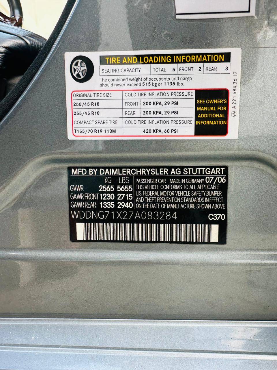 MERCEDES BENZ S 550 2007 - Marhaba Auction Used Cars - Image 7