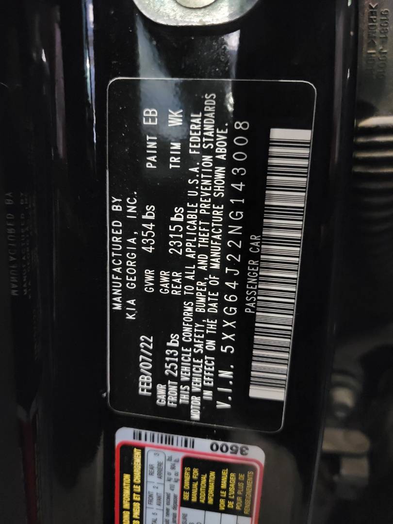 2022 KIA K5 — 58828 Miles — Lot 43008 — Main - Marhaba Auctions Used Cars - Image 9