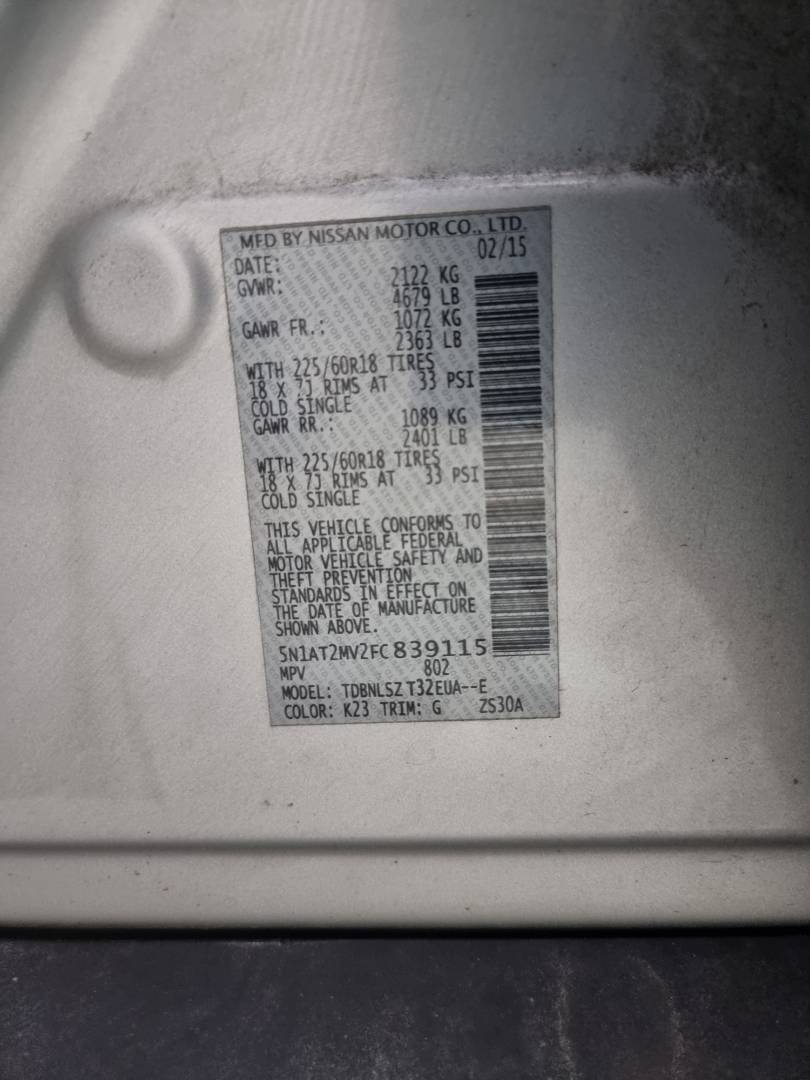 NISSAN ROGUE 2015 - Marhaba Auction Used Cars - Image 9