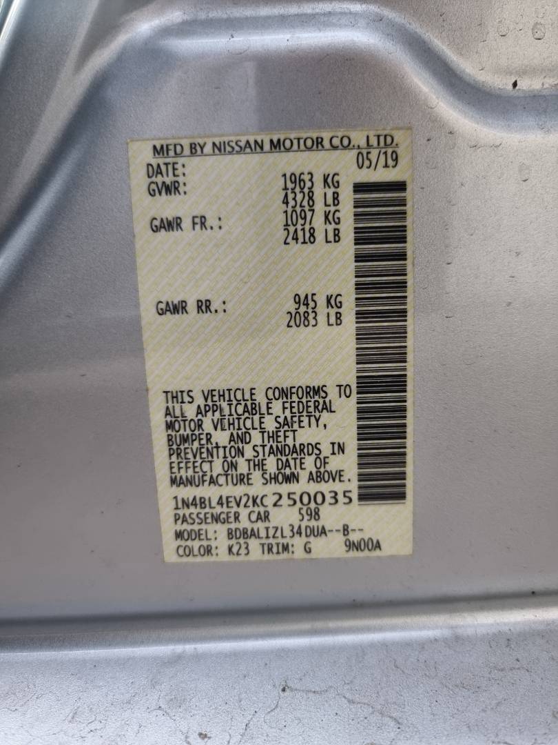 NISSAN ALTIMA 2019 - Marhaba Auction Used Cars - Image 9