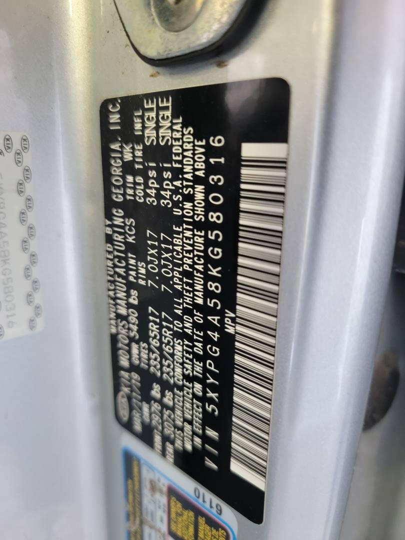 KIA SORENTO 2019 - Marhaba Auction Used Cars - Image 9