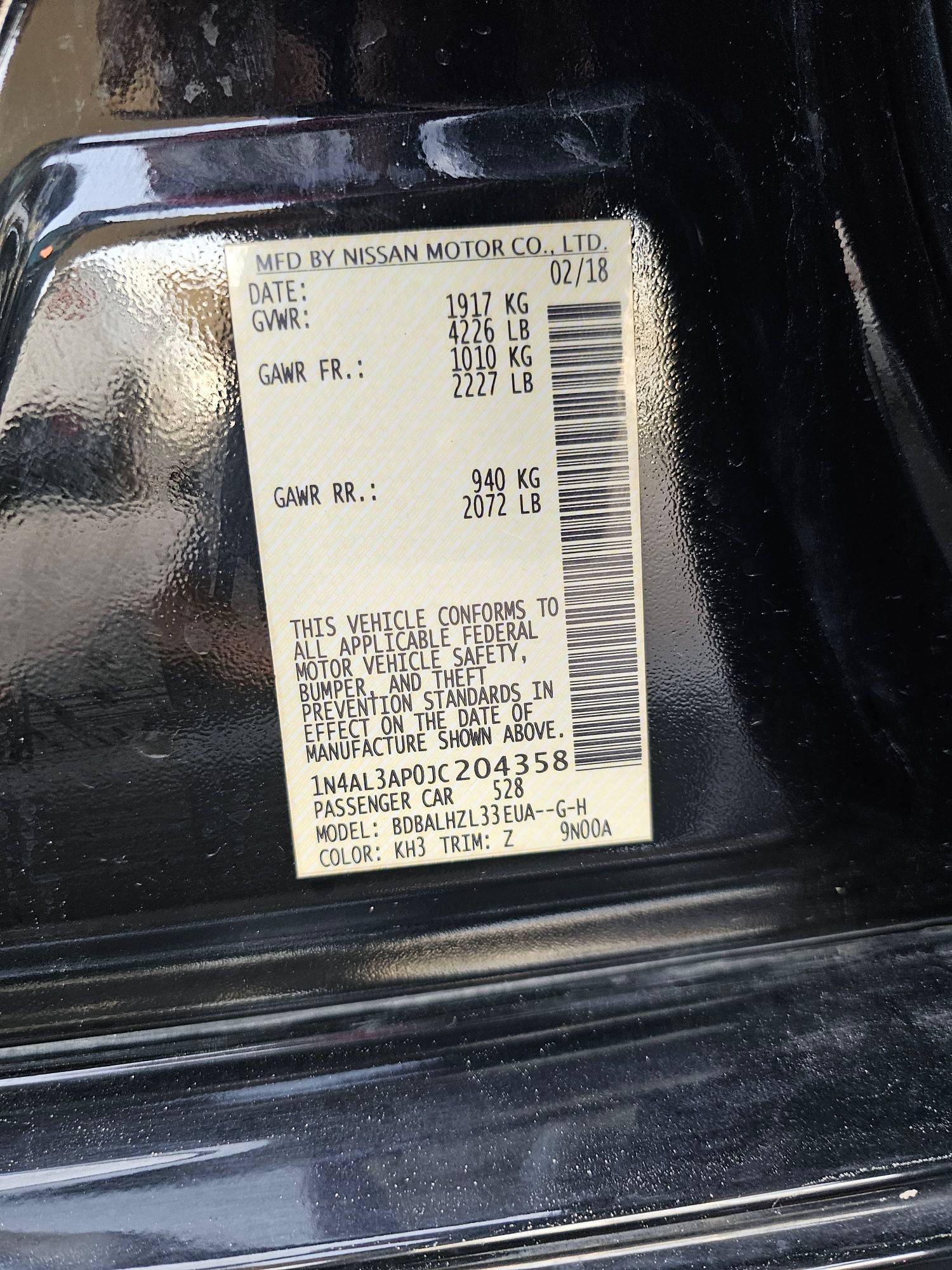 NISSAN ALTIMA 2018 - Marhaba Auction Used Cars - Image 10