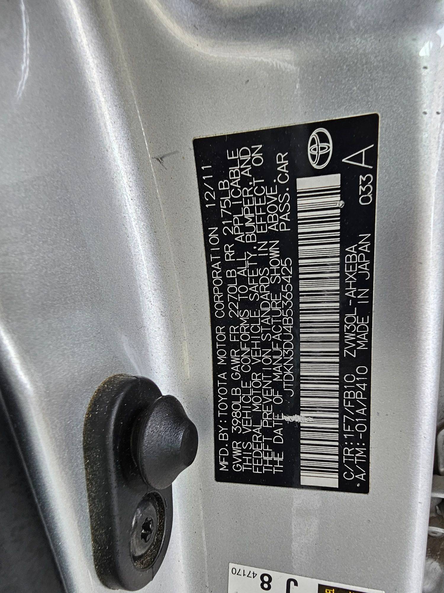 2011 TOYOTA PRIUS — 157481 Miles — Lot 41360068 — Souq - Marhaba Auctions Used Cars - Image 9