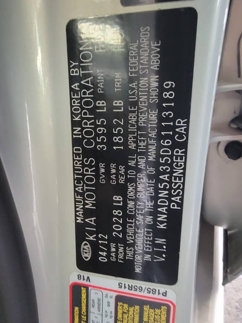2013 KIA RIO — 237585 Miles — Lot 6113189 — Main - Marhaba Auctions Used Cars - Image 10