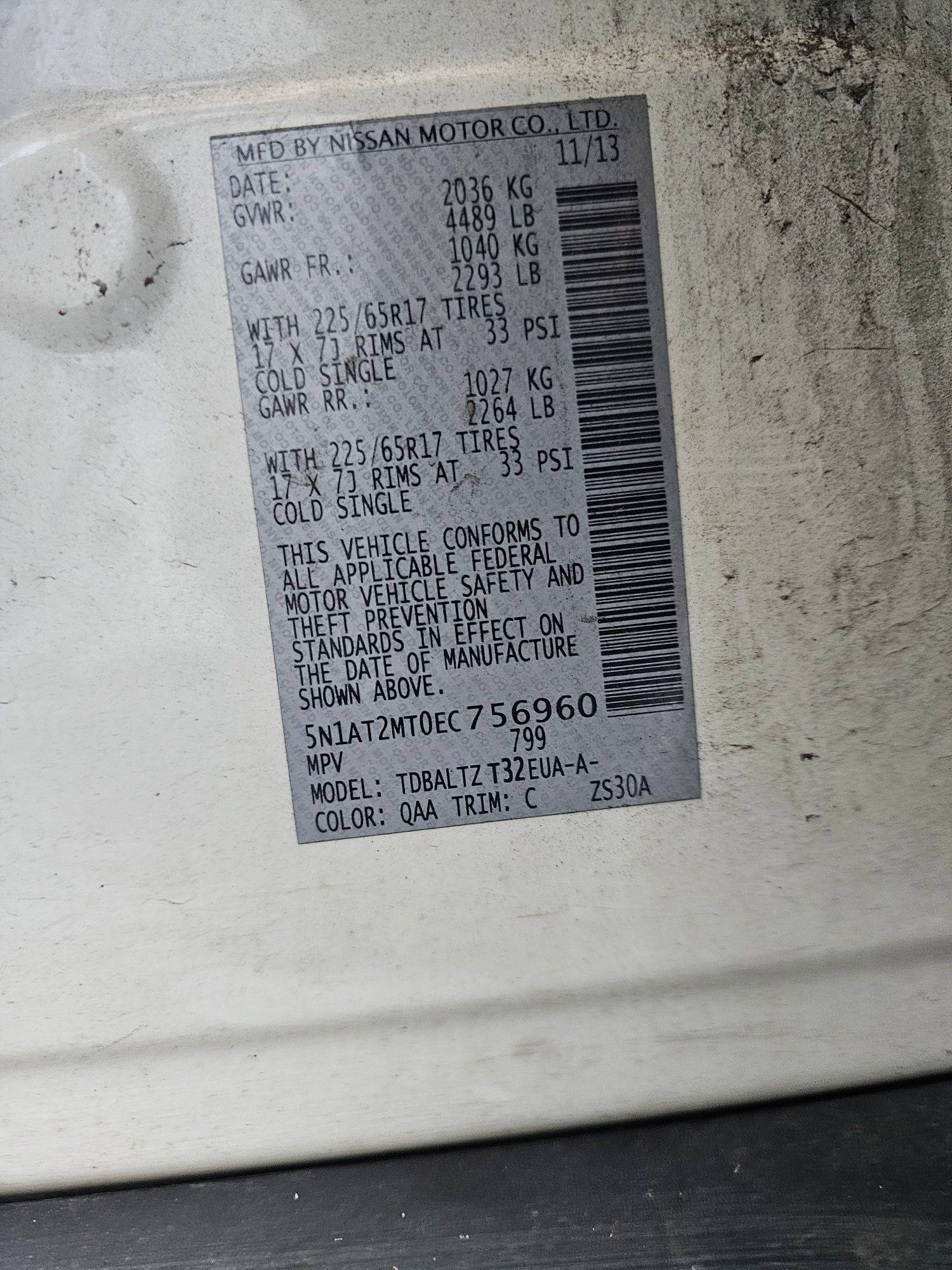 NISSAN ROGUE 2014 - Marhaba Auction Used Cars - Image 10