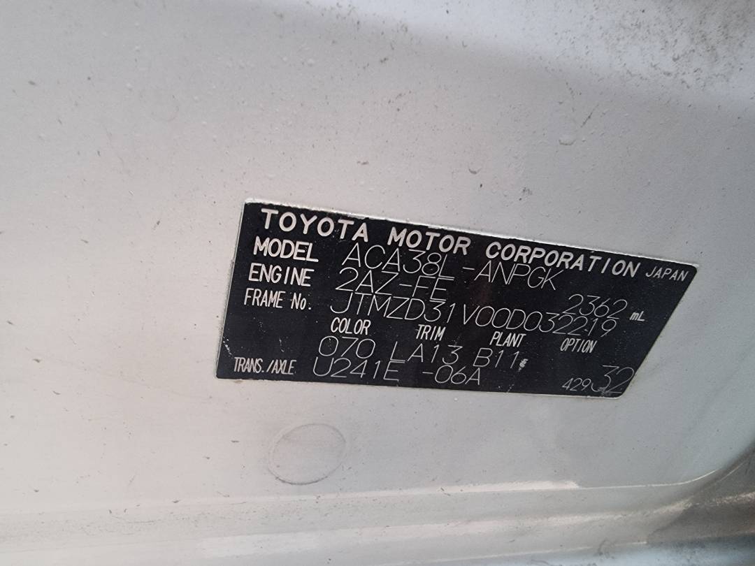 2012 TOYOTA RAV4 — 228546 KM — Lot 0D032219 - Marhaba Auctions Used Cars - Image 9