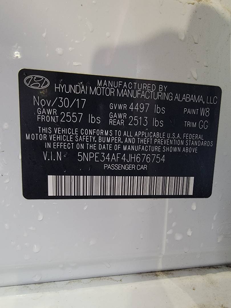2018 HYUNDAI SONATA — 30520 Miles — Lot 676754 — Main - Marhaba Auctions Used Cars - Image 10