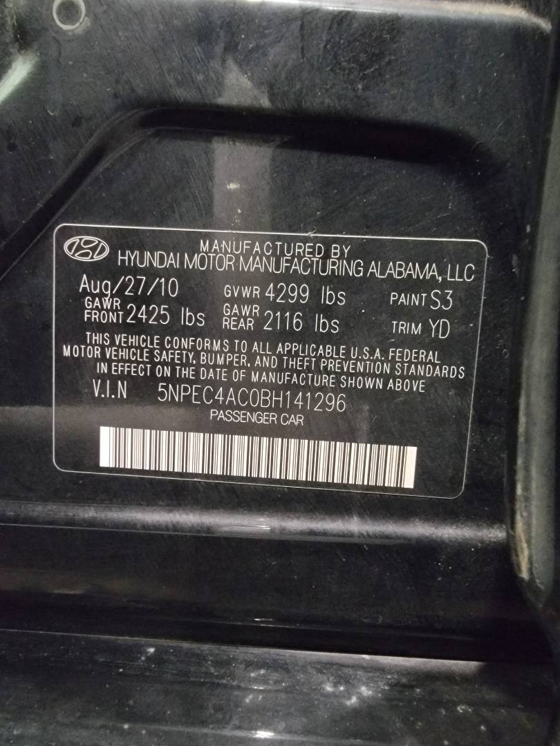 2011 HYUNDAI SONATA — 168585 Miles — Lot 39433501 — Main - Marhaba Auctions Used Cars - Image 11
