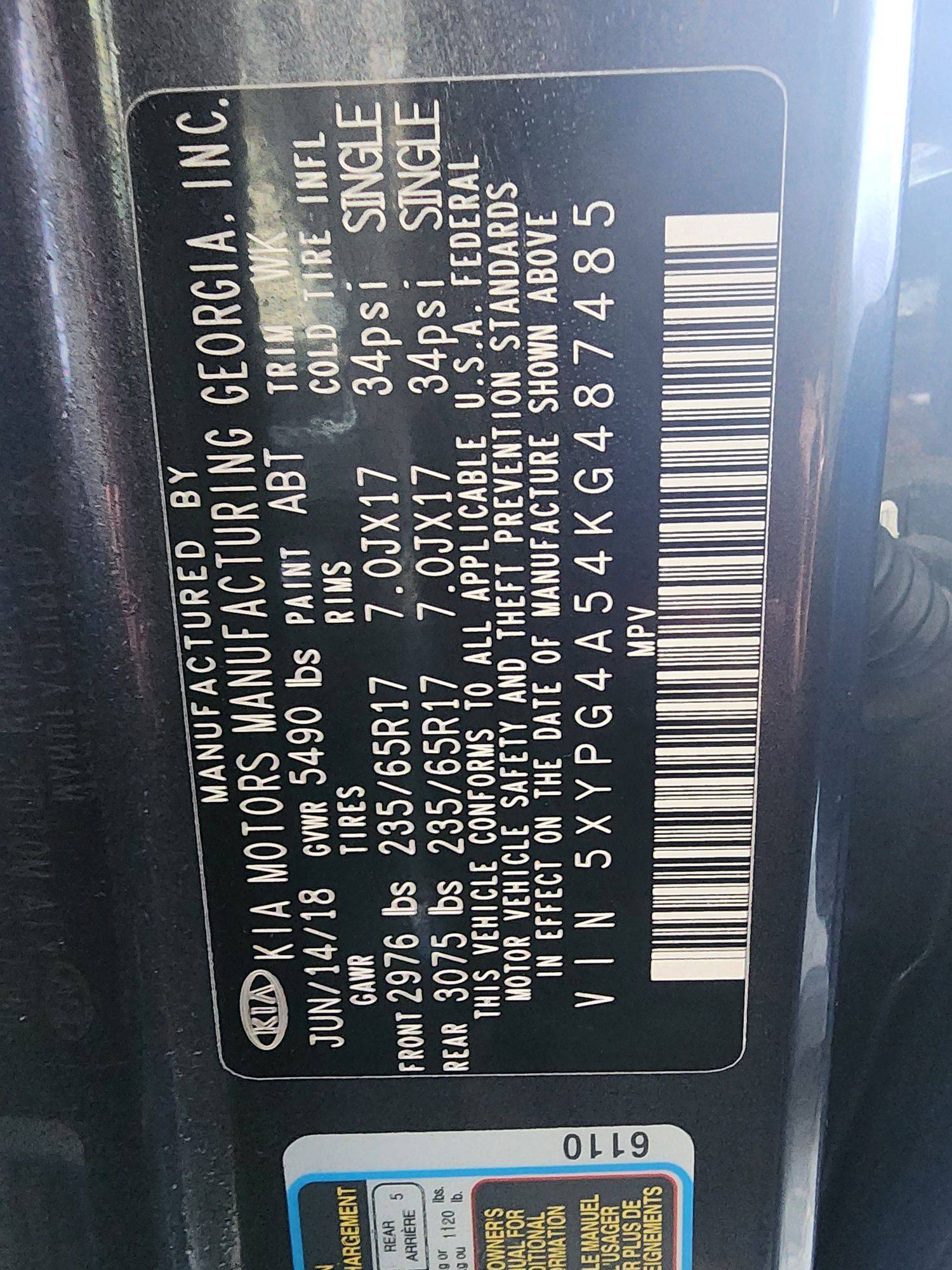 2019 KIA SORENTO — 82363 Miles — Lot 37635032 — Main - Marhaba Auctions Used Cars - Image 8