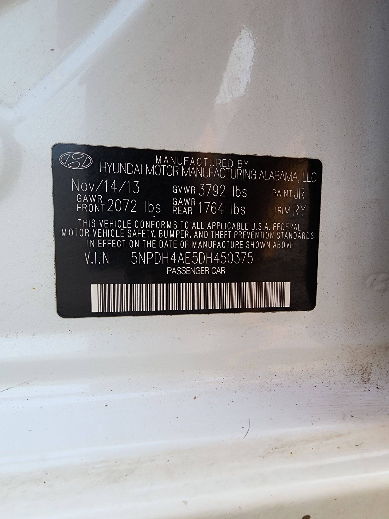 2013 HYUNDAI ELANTRA — 132616 Miles — Lot 50375 — Souq - Marhaba Auctions Used Cars - Image 12